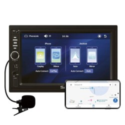 SMART Autorádio; 2xDIN, 7" LCD, RDS, BT, CPAA