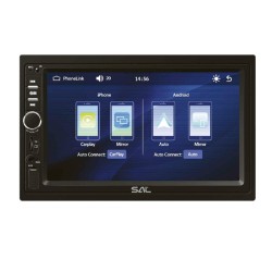 SMART Autorádio; 2xDIN, 7" LCD, RDS, BT, CPAA