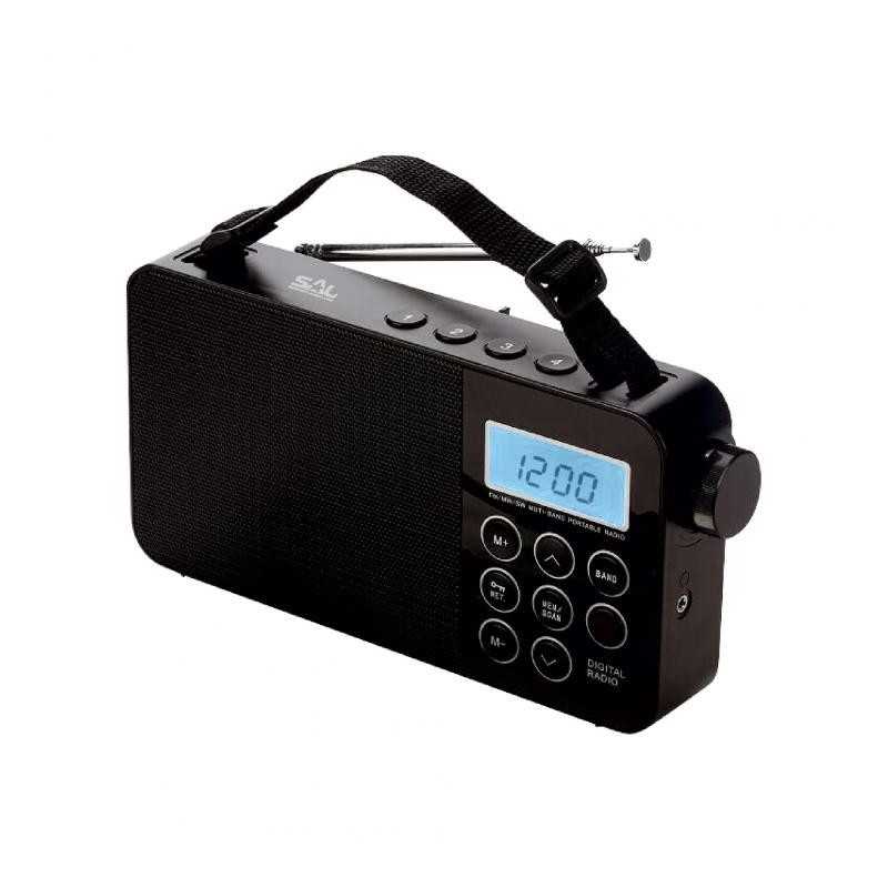 Prenosné rádio, 3-pásmové, LCD