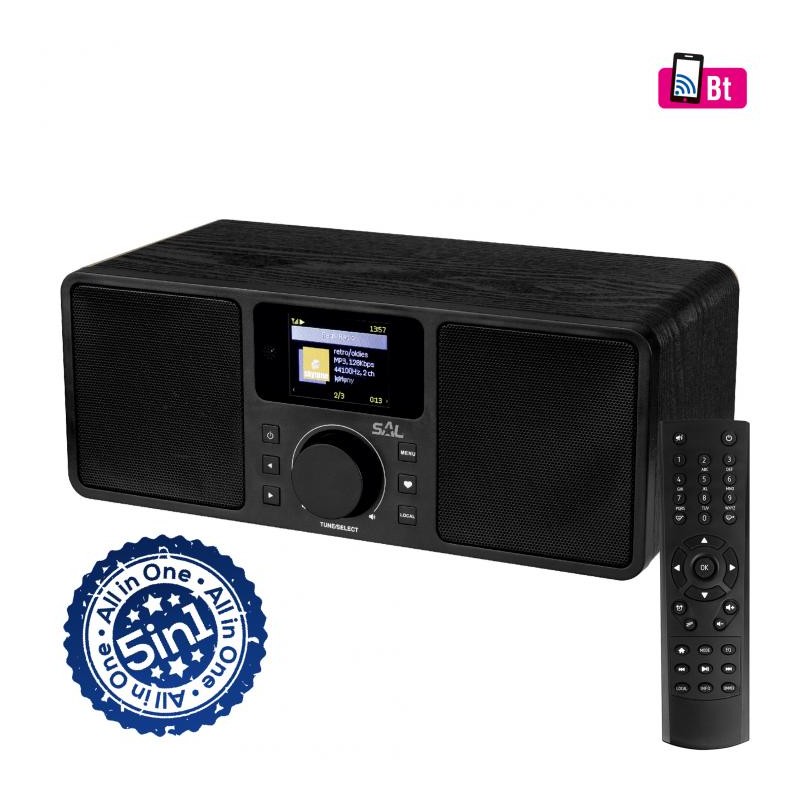 Internetové rádio, 5in1, čierna