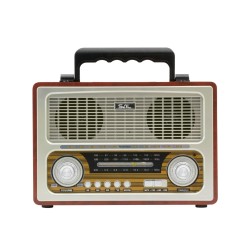 Retro prenosné rádio, AC-DC, MP3-BT, 3-pásmový