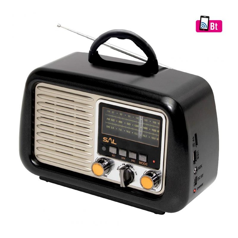 Retro prenosné rádio, MP3-BT