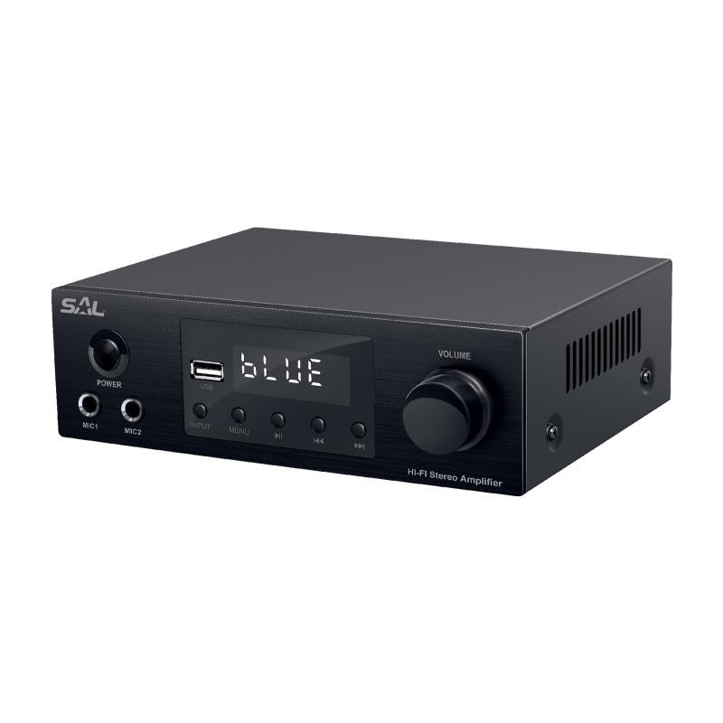 Multimediálny zosilňovač, 2x50W, BT-FM-USB