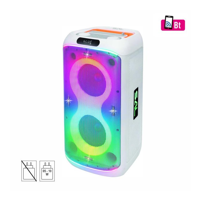 Party reprobox, 2 x 165 mm, akumulátor, BT, LED, s mikrofónom