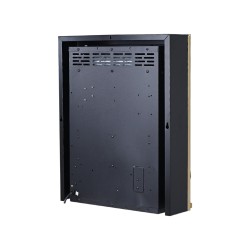 HOME FKK25G voľne stojaci elektrický krb, max. 2000 W, efekt LED plameňa, 2 stupne, mechanické ovládanie, zlatá dekorácia
