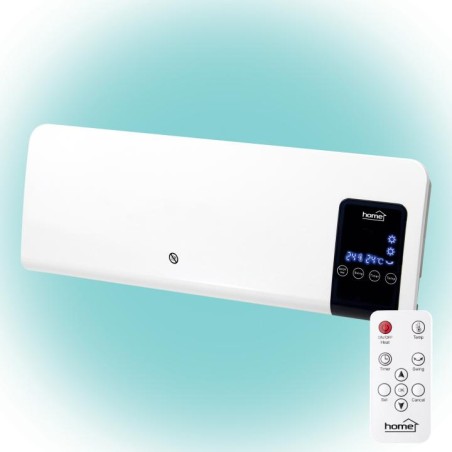 Nástenný ventilátorový ohrievač, s programom stop