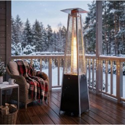 Prenosný ohrievač na terasu, ihlan, plynové zariadenie, 13 kW