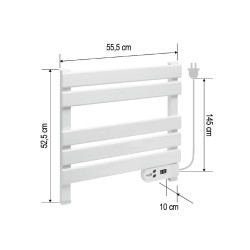 Nástenný elektrický sušiak uterákov, biely, 150 W