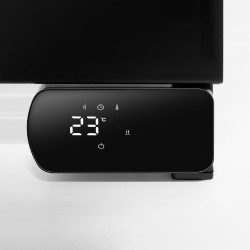 Nástenný elektrický SMART sušiak uterákov, čierny, 450 W