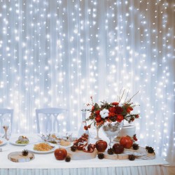 LED spojovateľný svetelný záves, 2 x 3 m, IP44