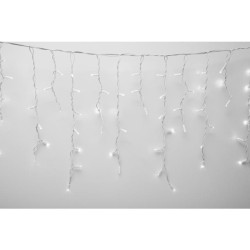 Spojovateľný svietiaci záves, cencúľ, 200 LED, biely kábel, na vonkajšie použitie