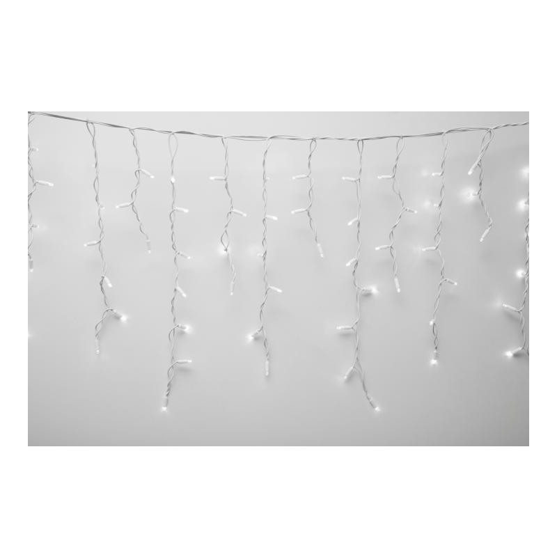Spojovateľný svietiaci záves, cencúľ, 200 LED, biely kábel, na vonkajšie použitie