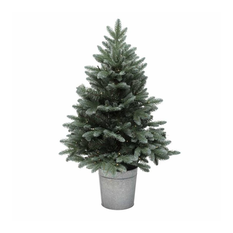 Umelý vianočný stromček s LED osvetlením, na batérie, výška 90 cm