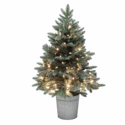 Umelý vianočný stromček s LED osvetlením, na batérie, výška 90 cm
