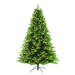 Umelý vianočný stromček s LED osvetlením, výška 240 cm