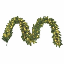 Umelá girlanda s LED, 270 cm, teplá biela