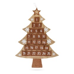 Vianočná dekorácia – adventný kalendár – vianočný stromček - 85 x 60 cm