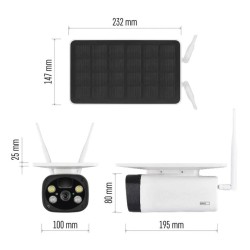 GoSmart vonkajšia batériová kamera IP-600 EYE s WiFi a solárnym panelom