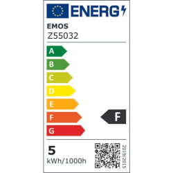Žiarovka LED E27 4,5 W A60 biela teplá EMOS Z55032 Vintage
