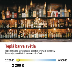 Žiarovka LED E27 4,5 W A60 biela teplá EMOS Z55032 Vintage