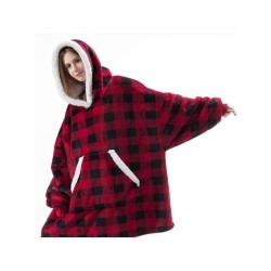 Mikinová deka 4L 10793c Red/black