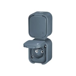 Dvojitá zásuvka ABEX NT-6B2/P sivá