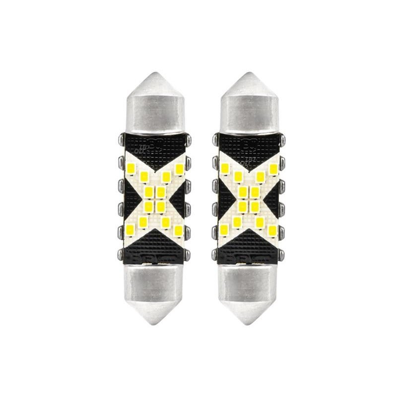 Autožiarovka LED Festoon C5W 12/24V AMIO 04238 biela 2ks