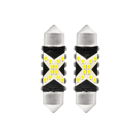Autožiarovka LED Festoon C5W 12/24V AMIO 04238 biela 2ks