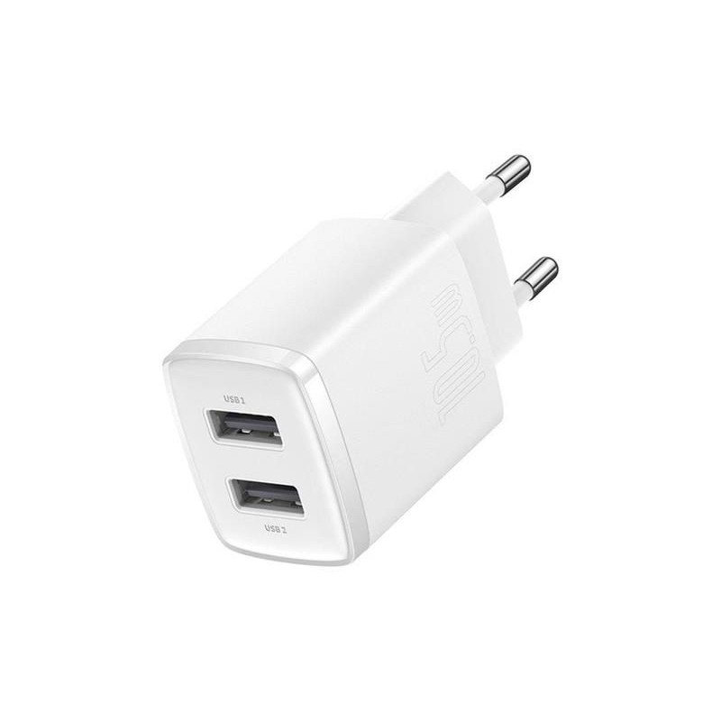 Adaptér USB BASESUS Compact White 2xUSB