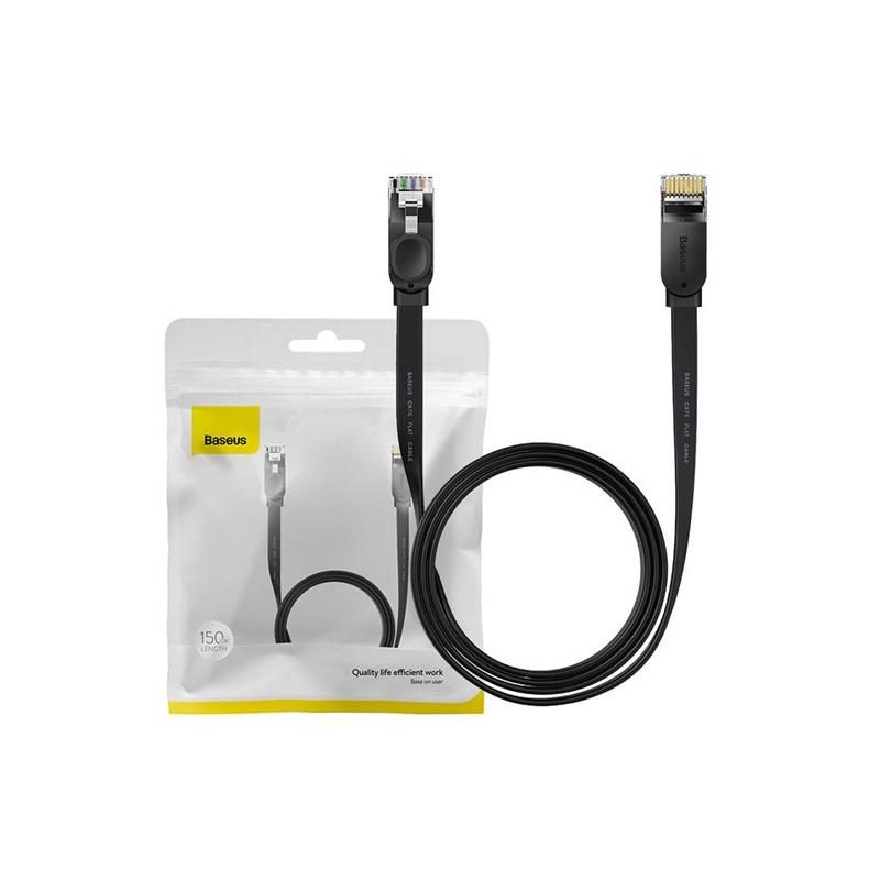 Kábel UTP RJ45/RJ45 Cat5 1,5m BASEUS plochý Black