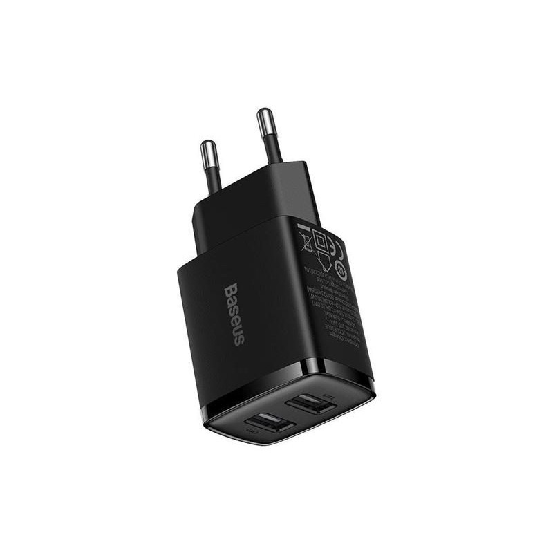 USB adaptér BASEUS Compact Black 2xUSB