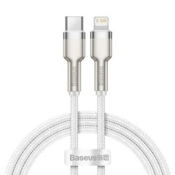 Kábel BASEUS Cafule USB-C/Lightning 2m White 20W
