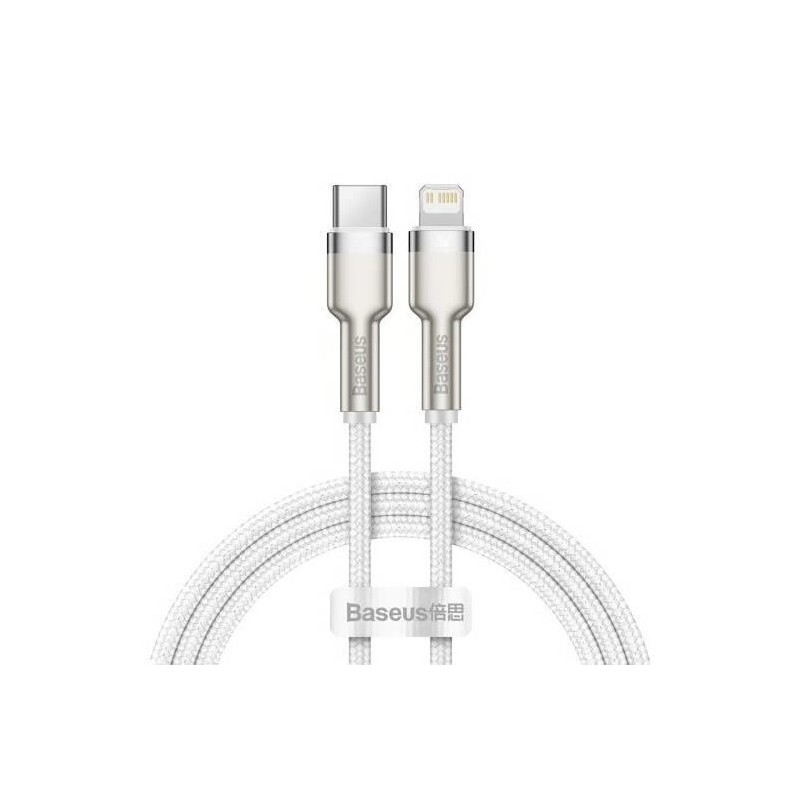 Kábel BASEUS Cafule USB-C/Lightning 2m White 20W