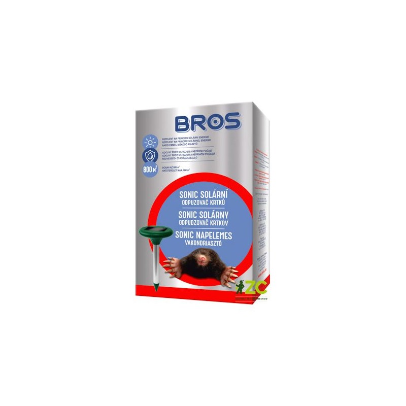 Odpudzovač krtkov BROS Sonic solárne