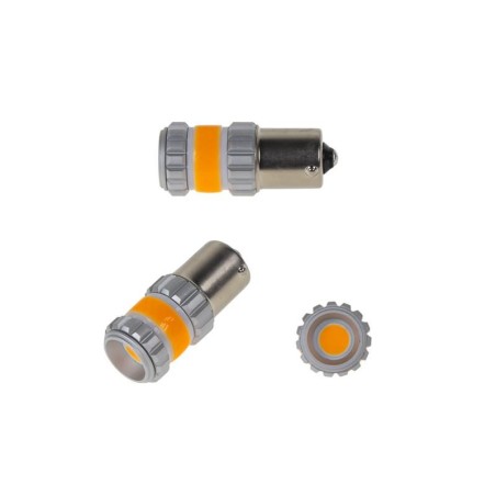 Autožiarovka LED BA15s 9-60V 12W CARCLEVER oranžová
