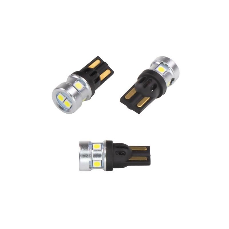 Autožiarovka LED T10 9-50V CARCLEVER 952035cb 6LED/3030SMD CAN-Bus biela 2ks
