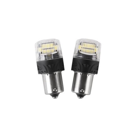 Autožiarovka LED BA15S 12V CARCLEVER 16LED 2835SMD biela 2ks