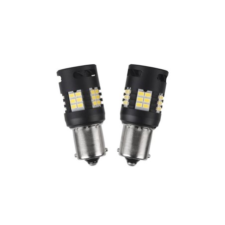 Autožiarovka LED BA15S 12V CARCLEVER 30LED 3020SMD biela 2ks