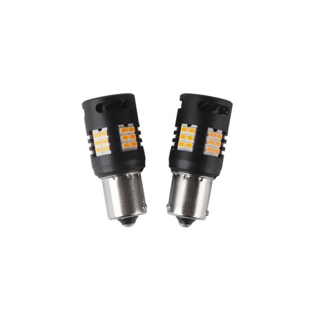 Autožiarovka LED BAU15S 12V CARCLEVER 30LED 3020SMD oranžová 2ks