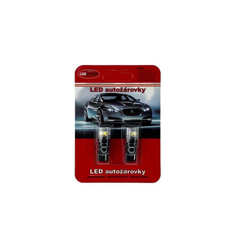 Autožiarovka LED T10 12V CARCLEVER 4LED 2835SMD biela 2ks
