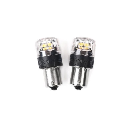 Autožiarovka LED BA15S 12V CARCLEVER 16LED 2835SMD oranžová
