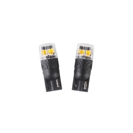 Autožiarovka LED T10 12V CARCLEVER 4LED 2835SMD oranžová 2ks