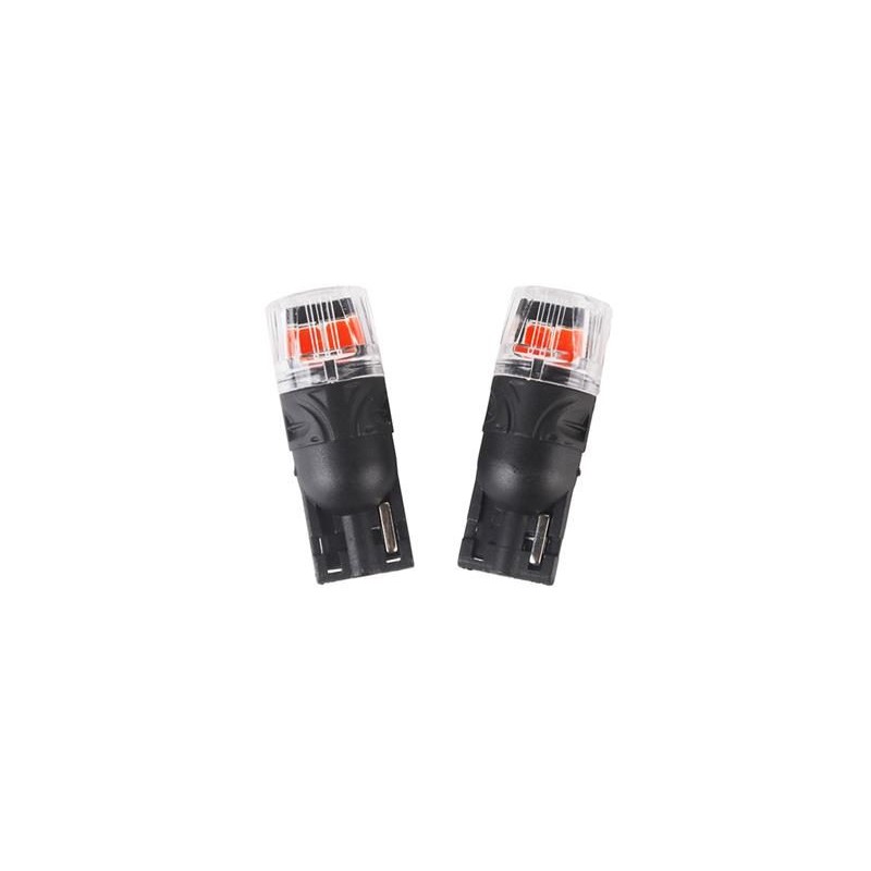 Autožiarovka LED T10 12V CARCLEVER 4LED 2835SMD červená