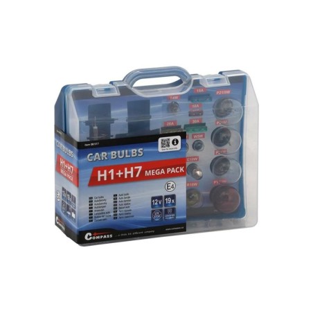 Sada autožiaroviek MEGA H1+H7+poistky COMPASS 08517