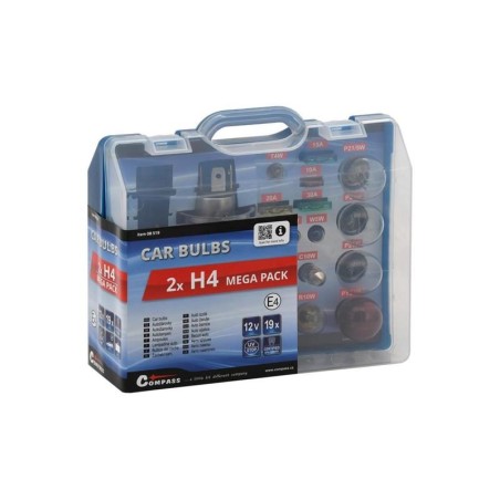 Sada autožiaroviek MEGA H4+H4+poistky COMPASS 08519