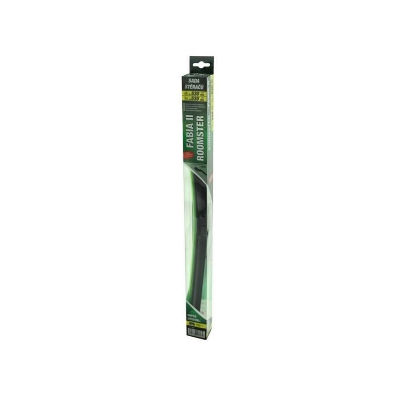 Ploché stierače COMPASS FLAT SET 530+530 mm GREEN FAB II