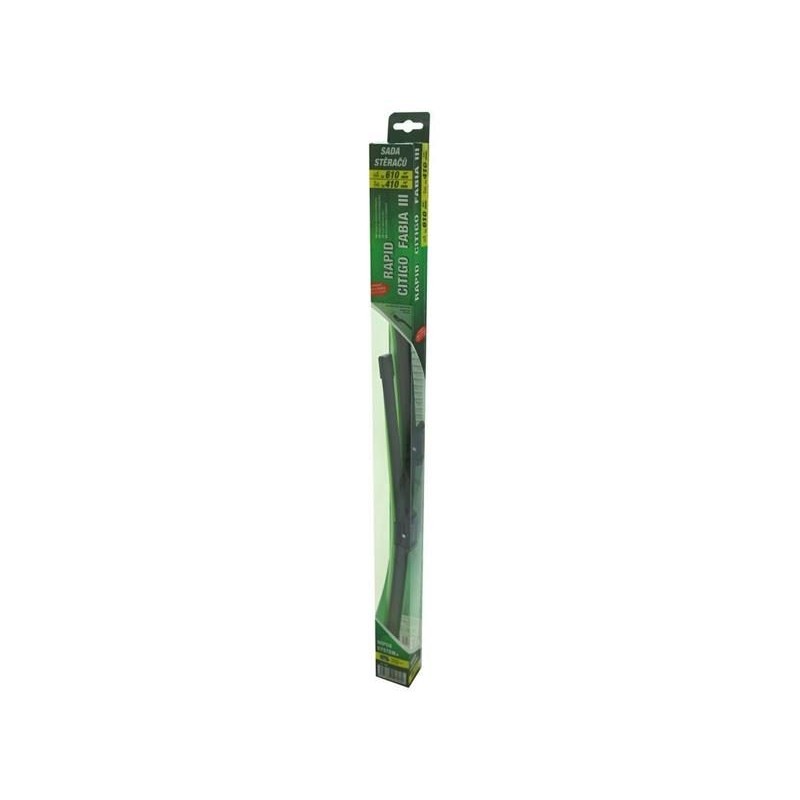 Ploché stierače COMPASS FLAT SET 610+410 mm GREEN FAB III/RAP/CIT