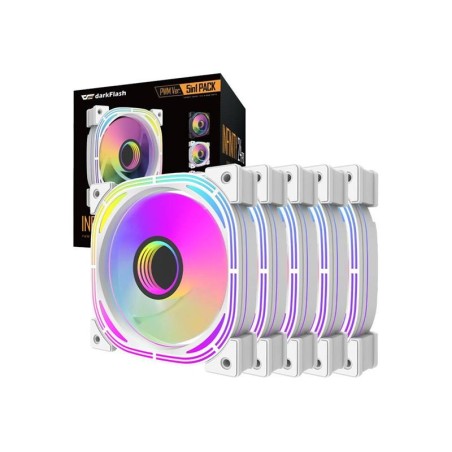 Súprava PC ventilátorov DARKFLASH INF24 ARGB 5v1 White