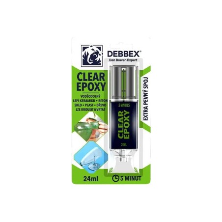 Lepidlo DEBBEX CLEAR EPOXY rýchlotuhnúci 24ml
