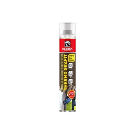 Lepidlo na šedý polystyrén DEBBEX THERMO GRAFIT pištoľové 750ml